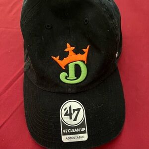 Draft Kings 47 Brand Black w/orange and green logo Baseball Hat